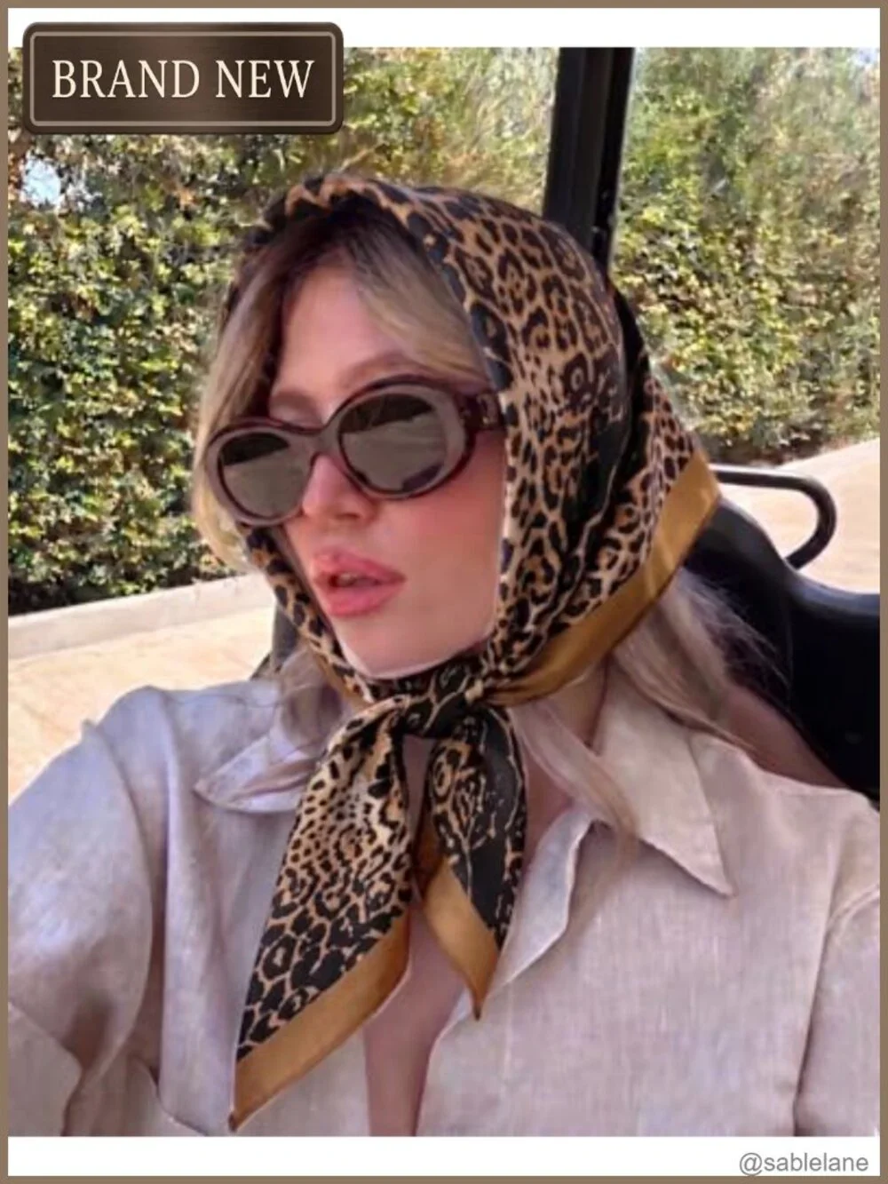 Silk Satin Square Scarf Vintage Fashion Head Bandana Neck Scarf for Women